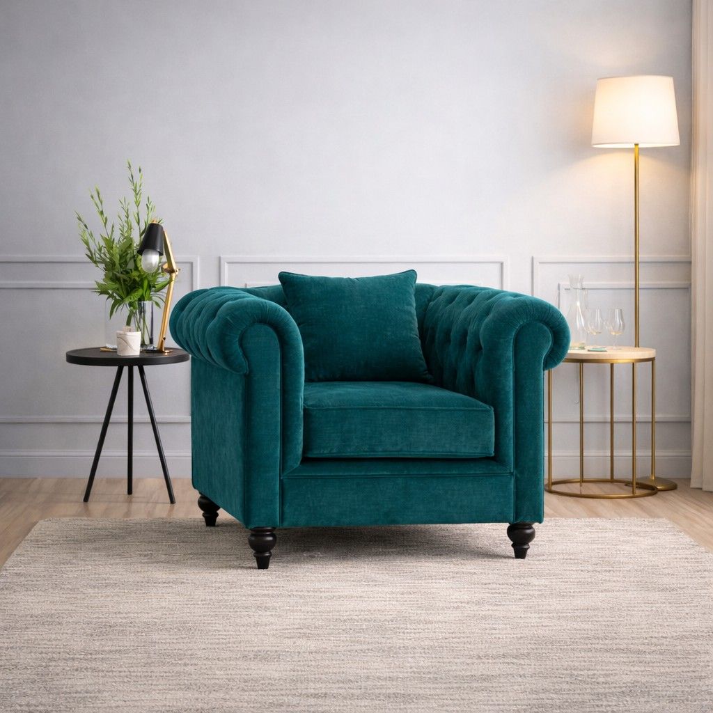Wakefit Havana Sofa - Single Seater Malibu Green