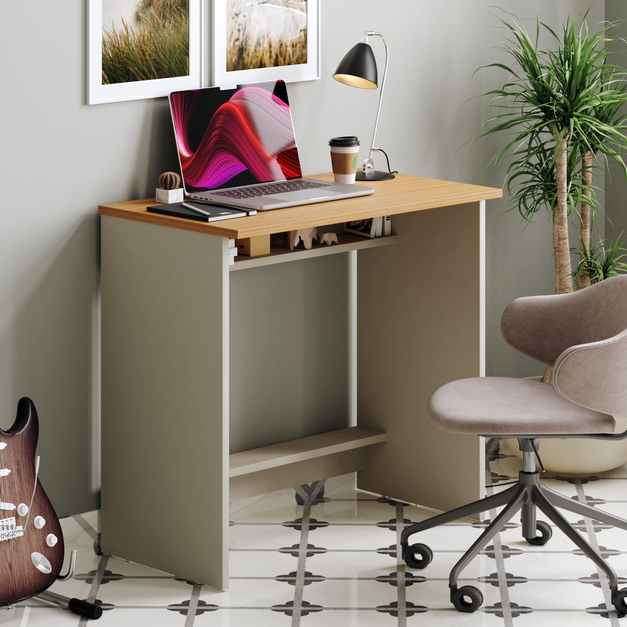 Wakefit Cabrera Study Table - Pumic Grey