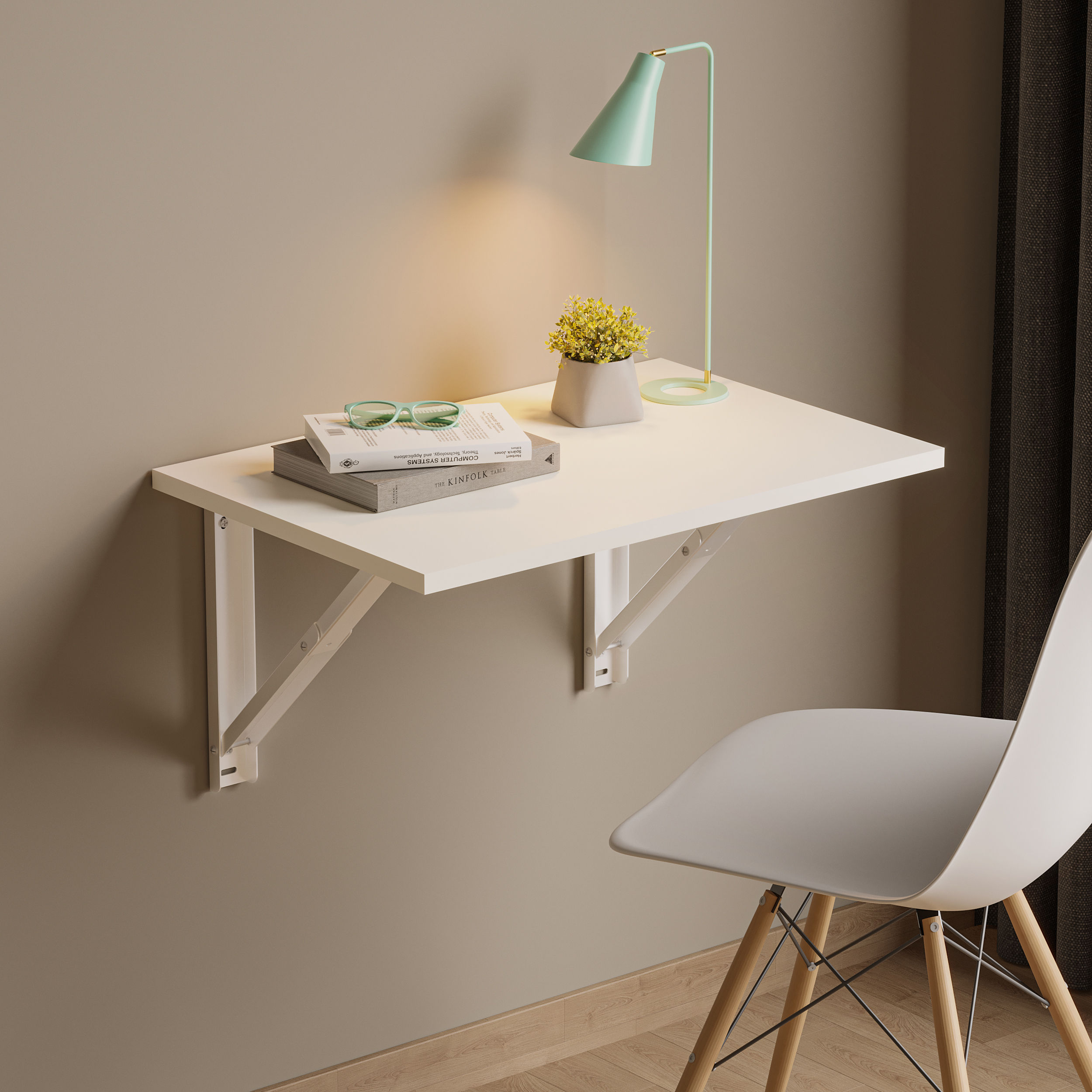 Wakefit Couper Study Table (18mm Frosty White)