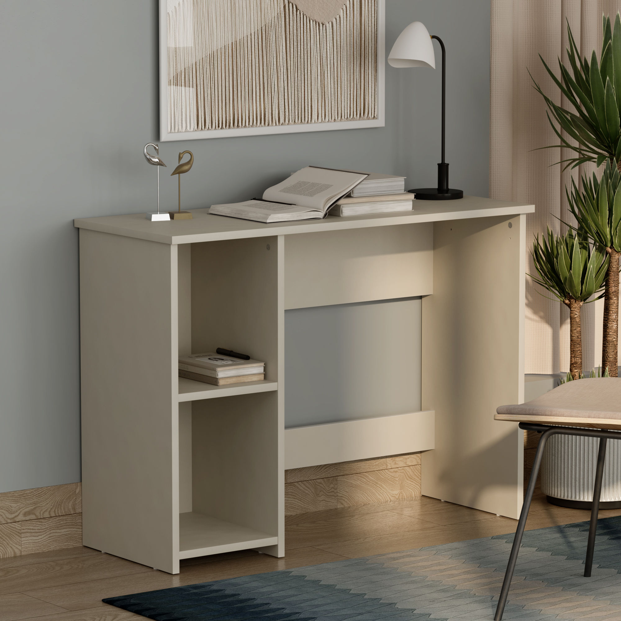 Wakefit Nayena Study Table - Pumic Grey
