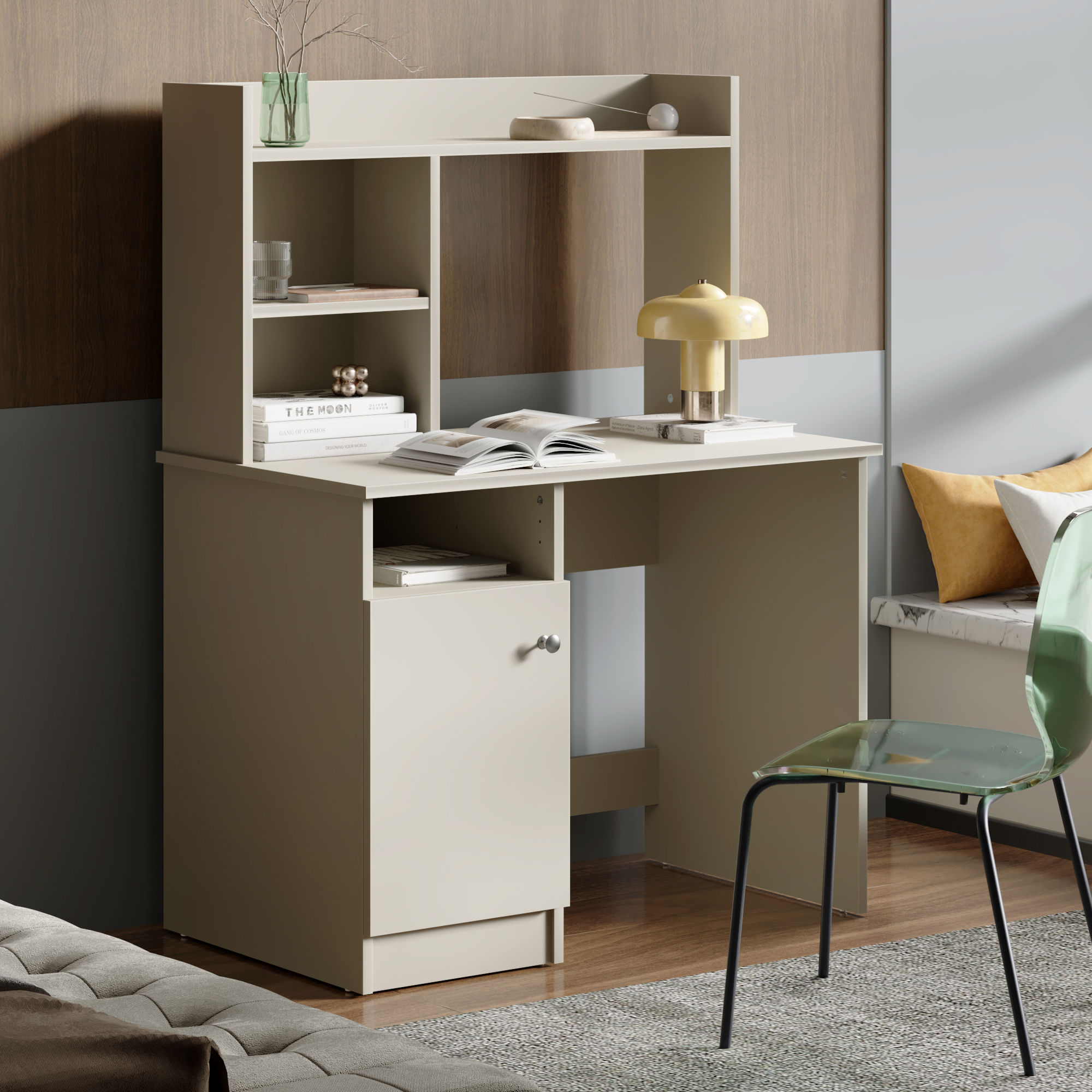 Wakefit Sage Study Table - Pumic Grey