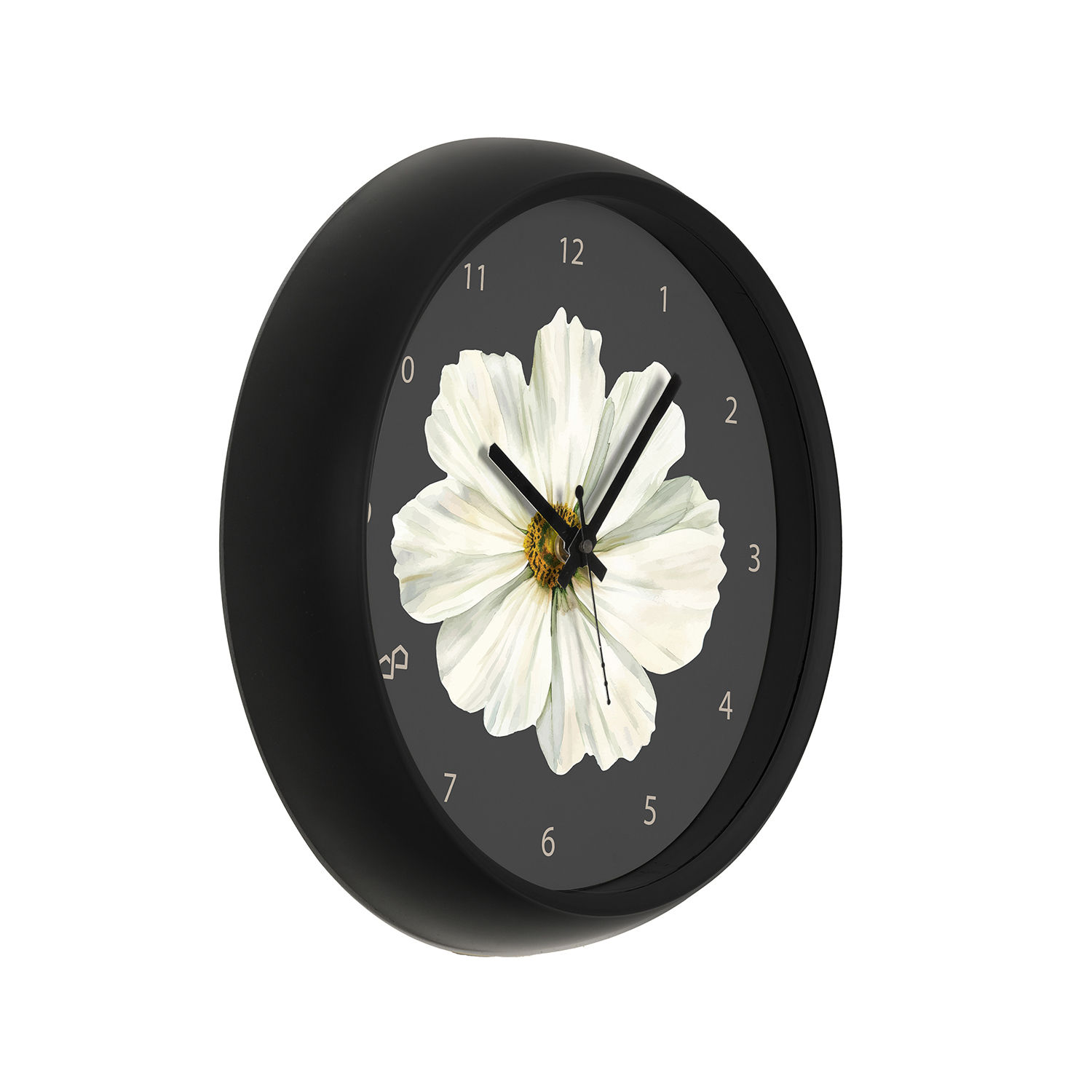 FLOWER GOWAL CLOCK ブラック・ホワイト Auron Plastic Clock