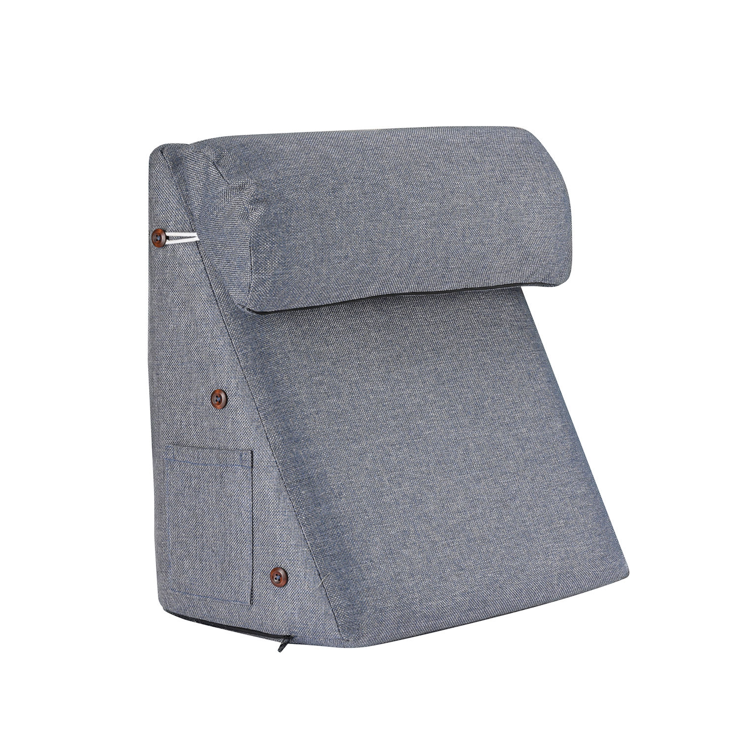 Adjustable Wedge Pillow | Prevents Acid Reflux & Snoring | Made of Memory Foam with Adjustable Micro fiber for Neck and Back support| Soft Washable Cover | Blue