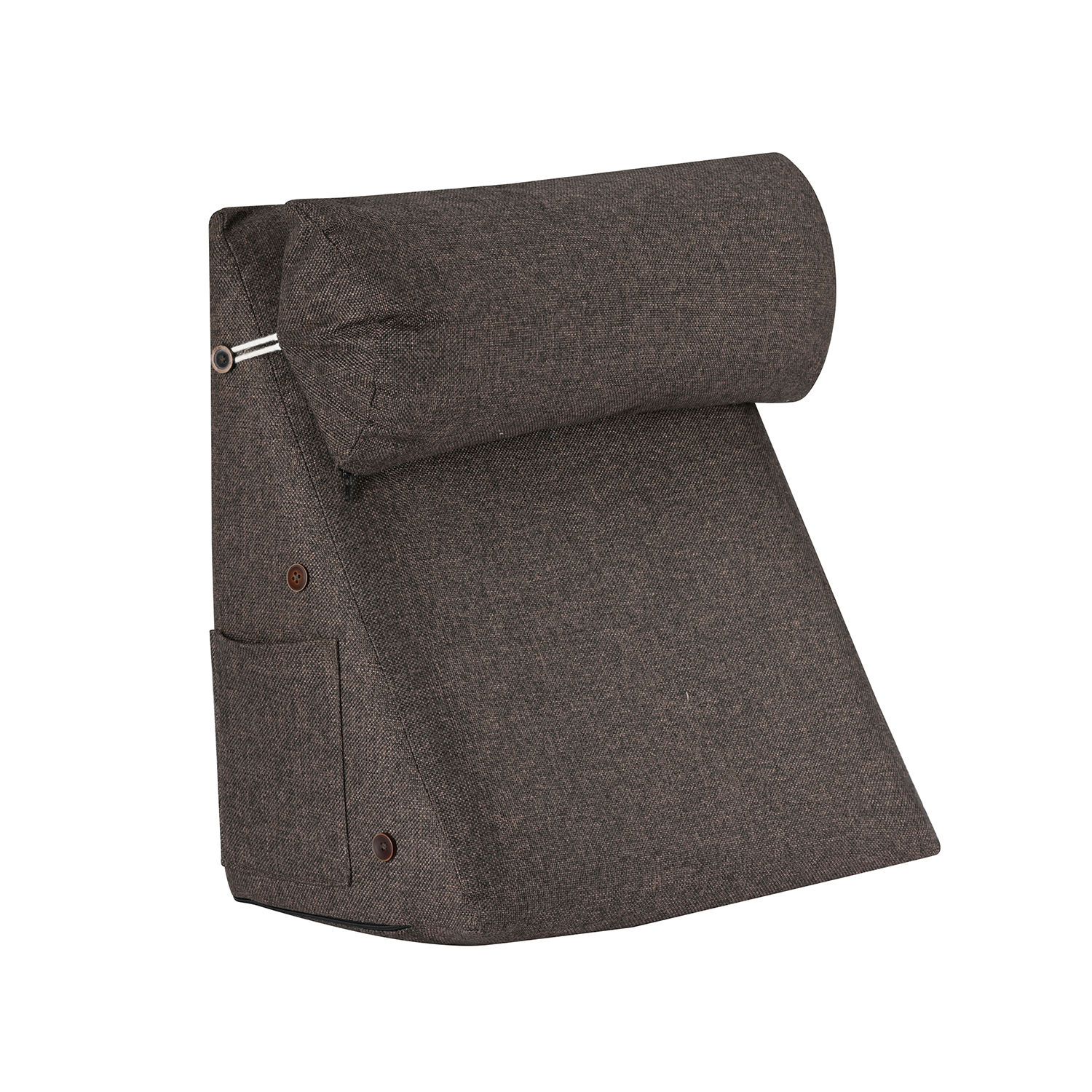 Adjustable Wedge Pillow | Prevents Acid Reflux & Snoring | Made of Memory Foam with Adjustable Micro fiber for Neck and Back support| Soft Washable Cover | Brown