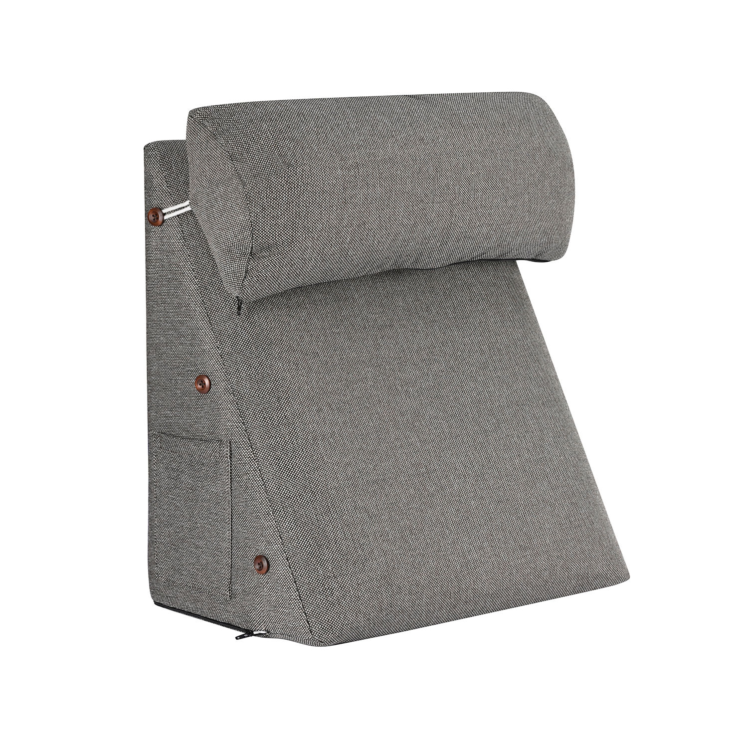 Adjustable Wedge Pillow | Prevents Acid Reflux & Snoring | Made of Memory Foam with Adjustable Micro fiber for Neck and Back support| Soft Washable Cover | Grey