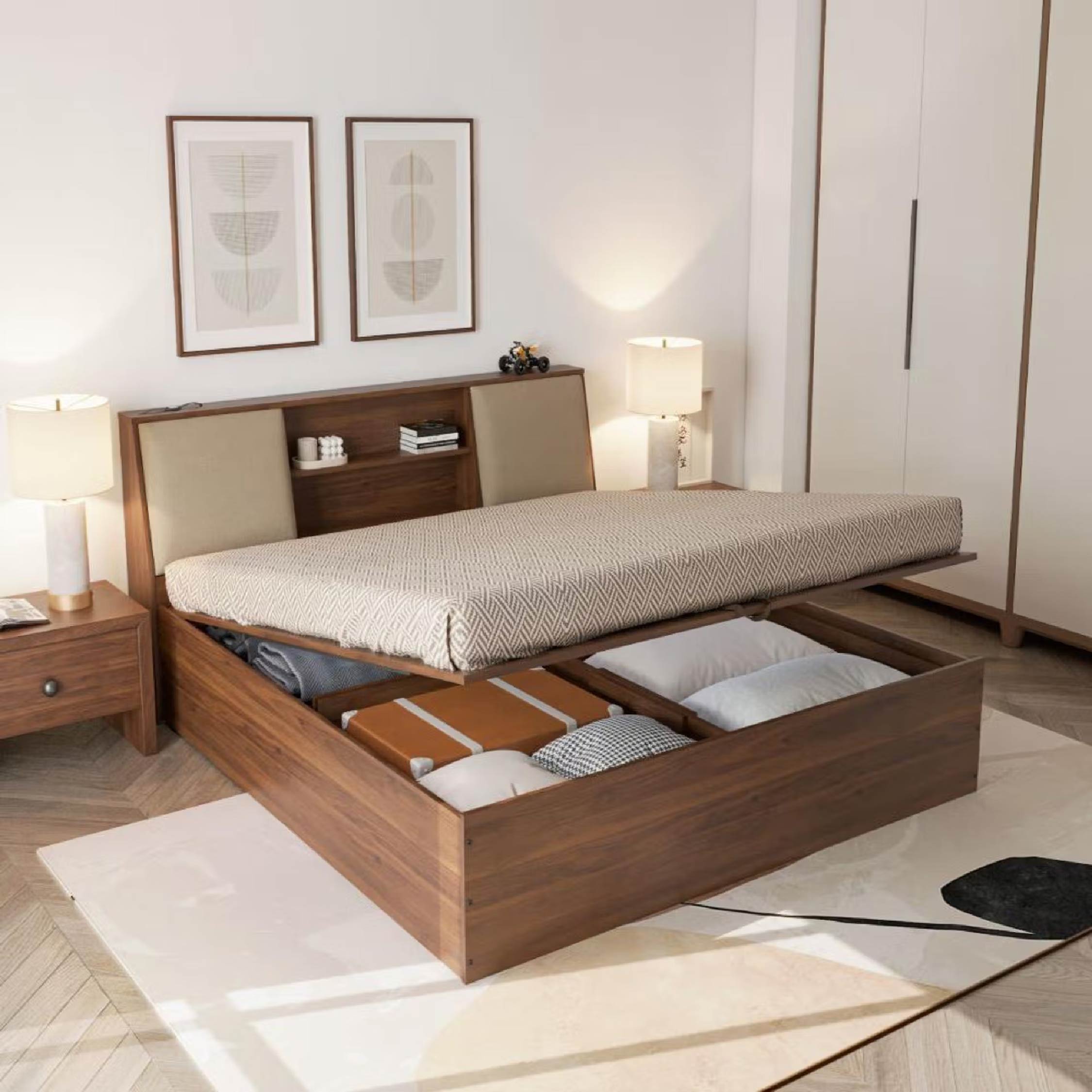 Price History of CASPIAN Engineered Wood Queen Size Bed | 72 x 60
