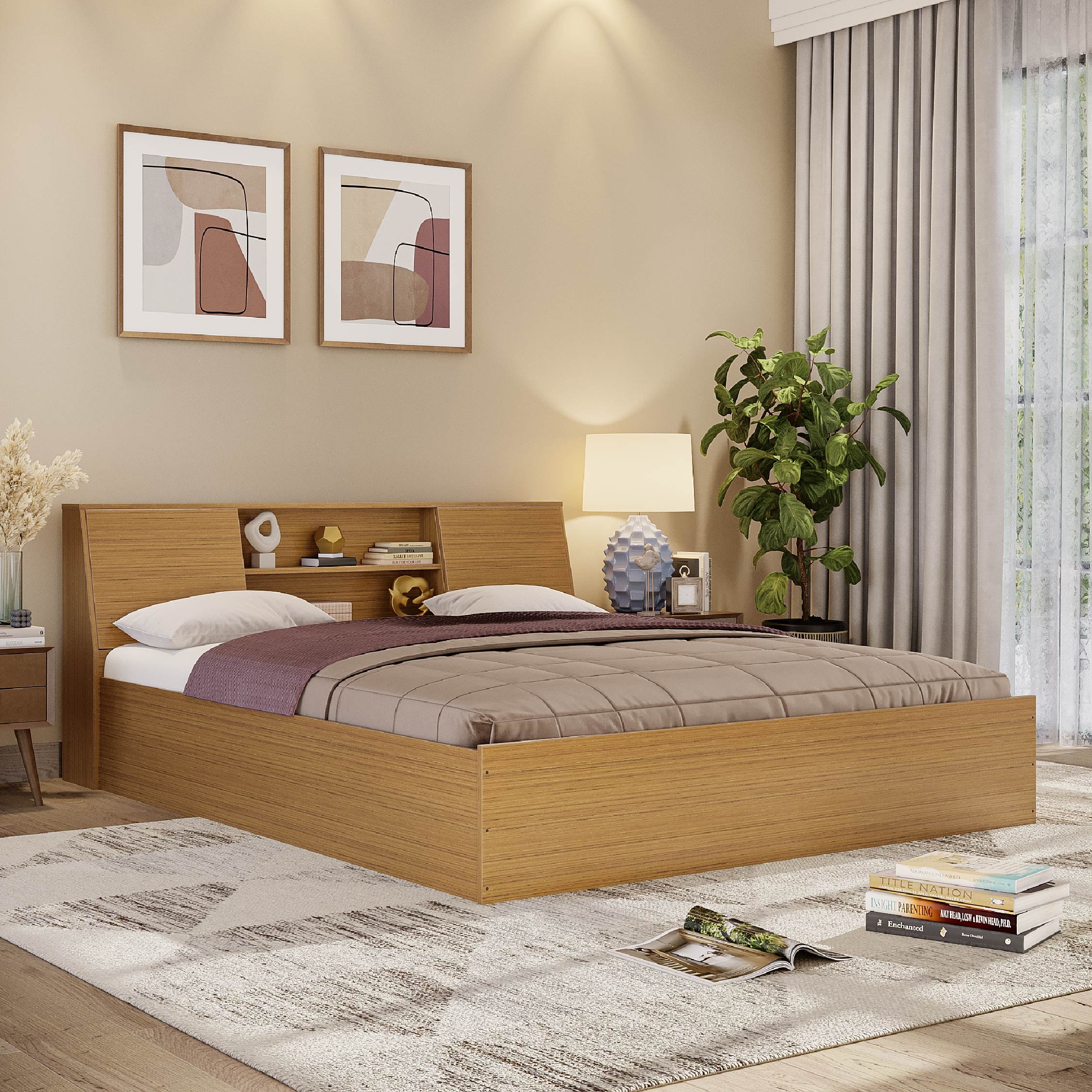 Buy Orion Engineered Wood Bed with Storage for ₹16418 | Wakefit