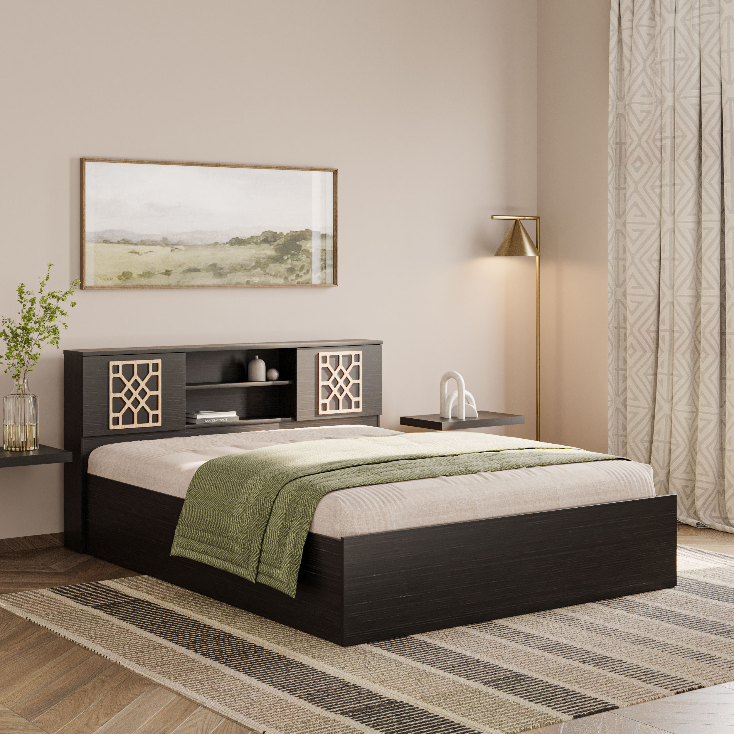 Wakefit Algol Queen Storage Engineered Wood Bed