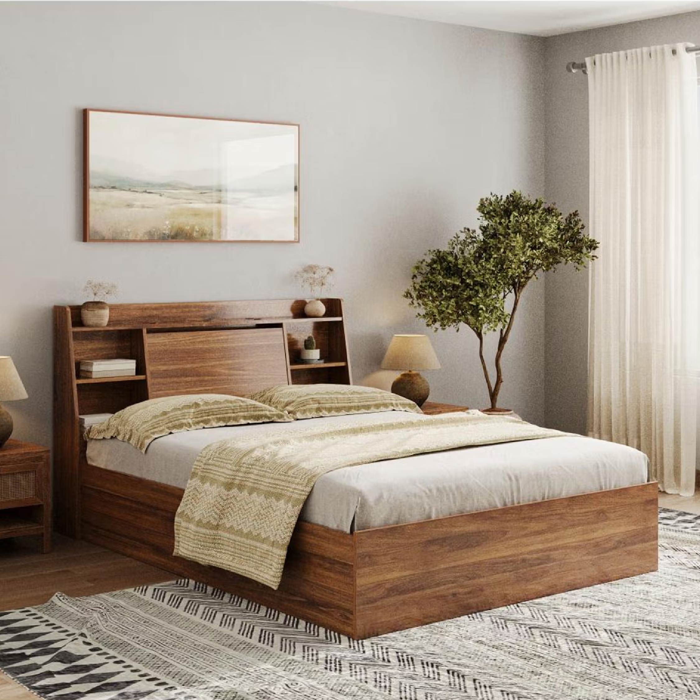 Wakefit Venus Engineered Wood Bed with Storage