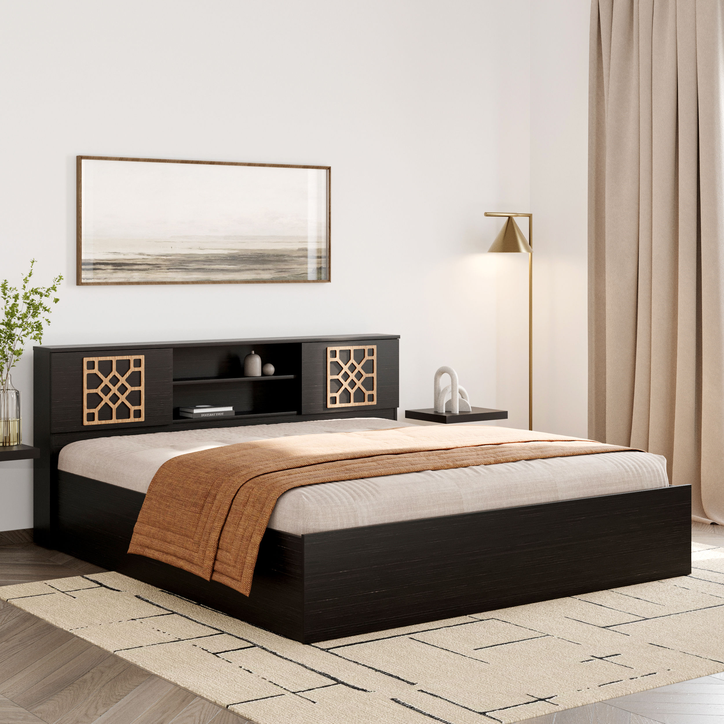 Wakefit Algol King Storage Engineered Wood Bed