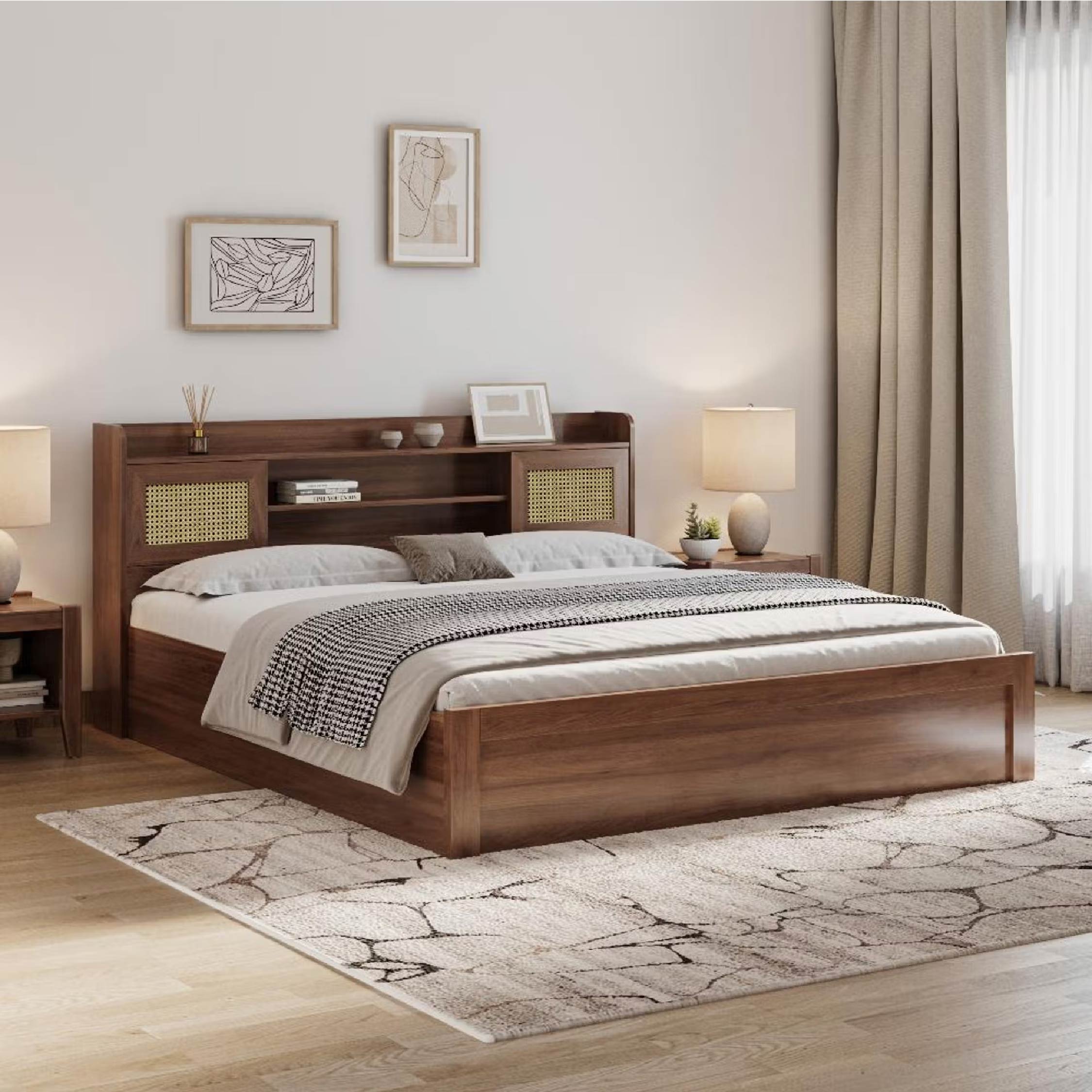 Wakefit Tesser King Engineered Wood Bed with Storage