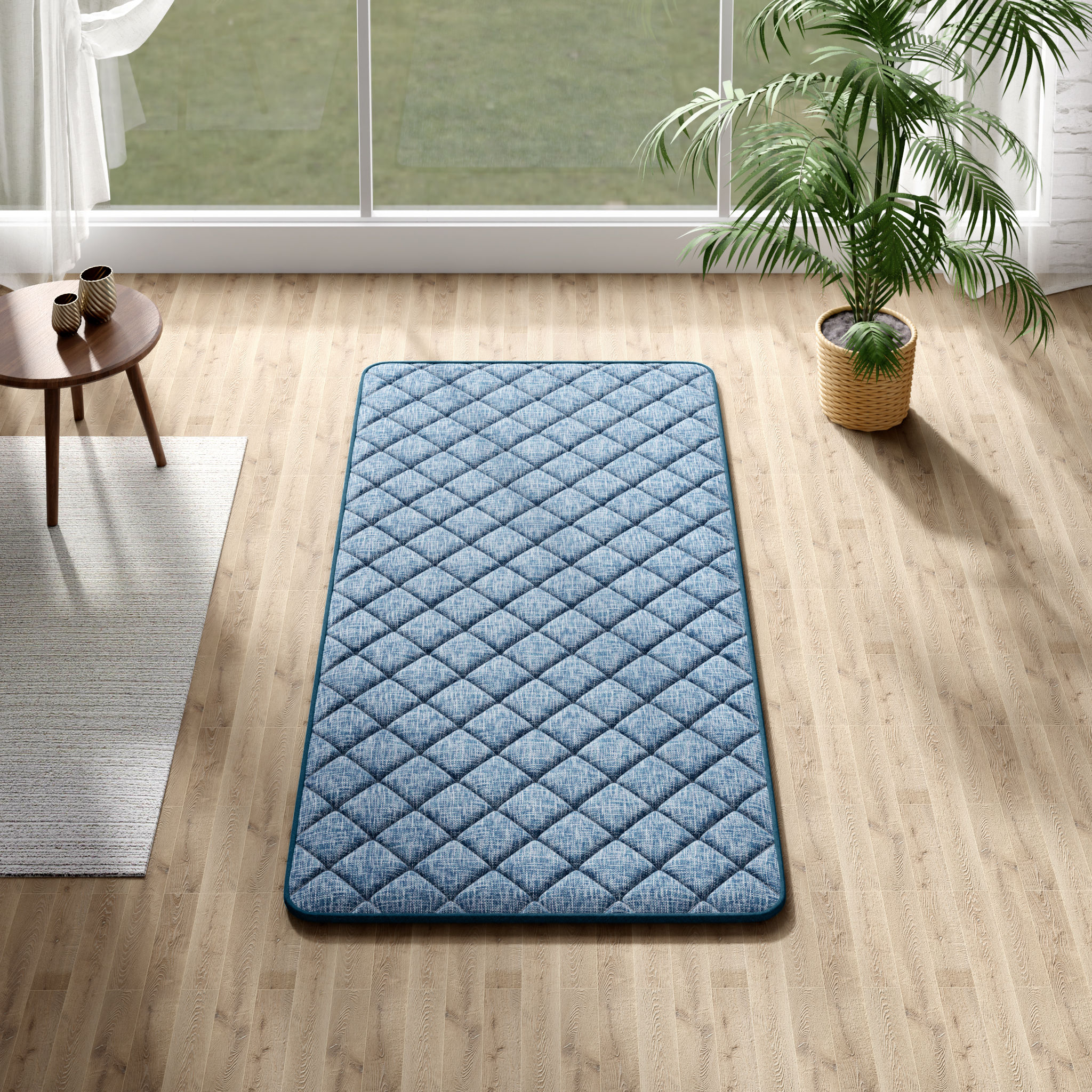 Foldable Mattress | 20 mm Thick | Single Size (75 x 36 inch) | Japanese Tatami Mat | Portable Roll up Mattress | Flow Mat