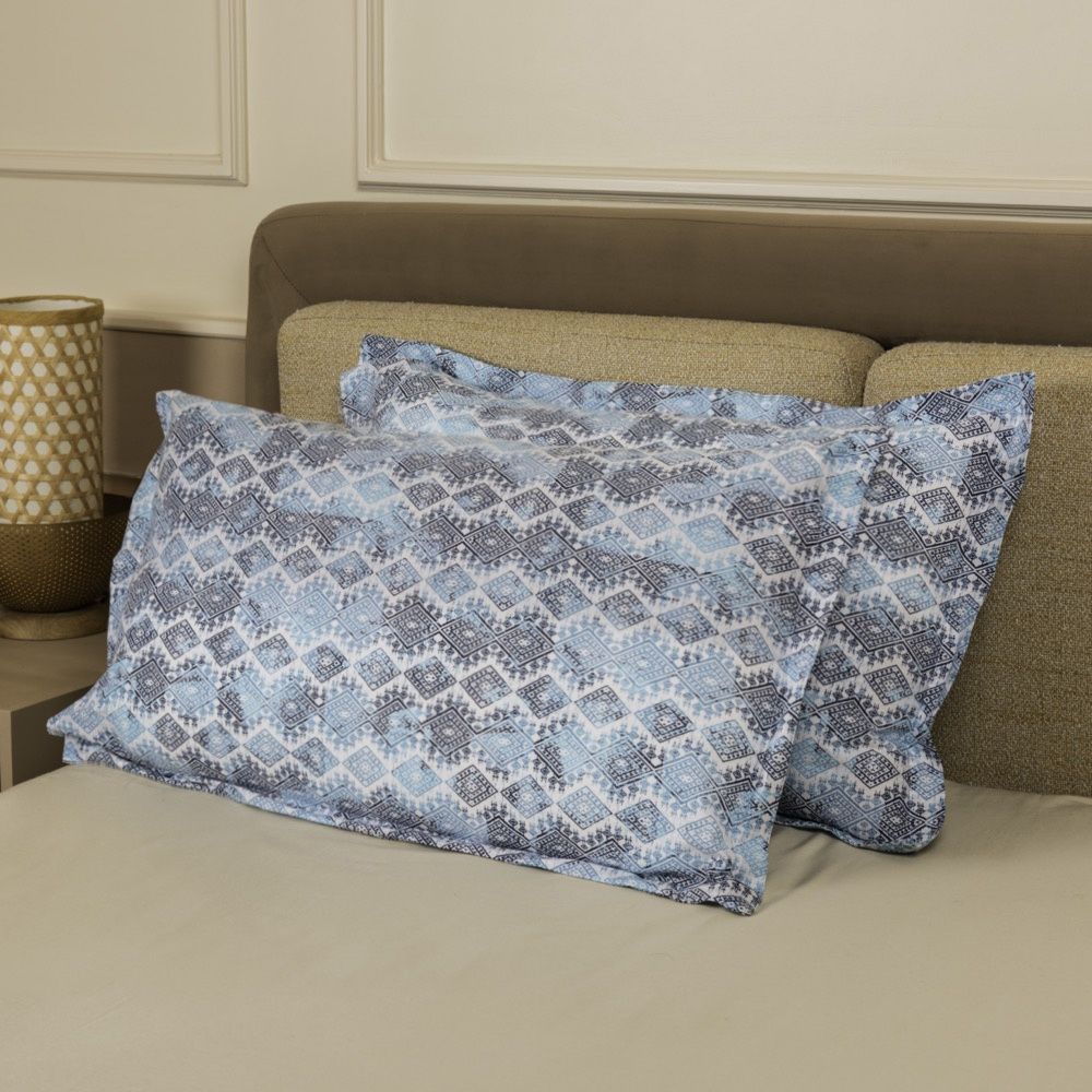 100% Cotton Pillow Cover | Standard Size 27x18 Inch | Set Of 2 | 144 TC | Seher