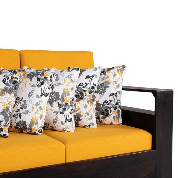 Printed Cushion | Pack of 5 | 16x16 Inch | Hollow Fiber Filling | Use With or Without Cover | For Sofa & Bed | Gentle Machine Wash