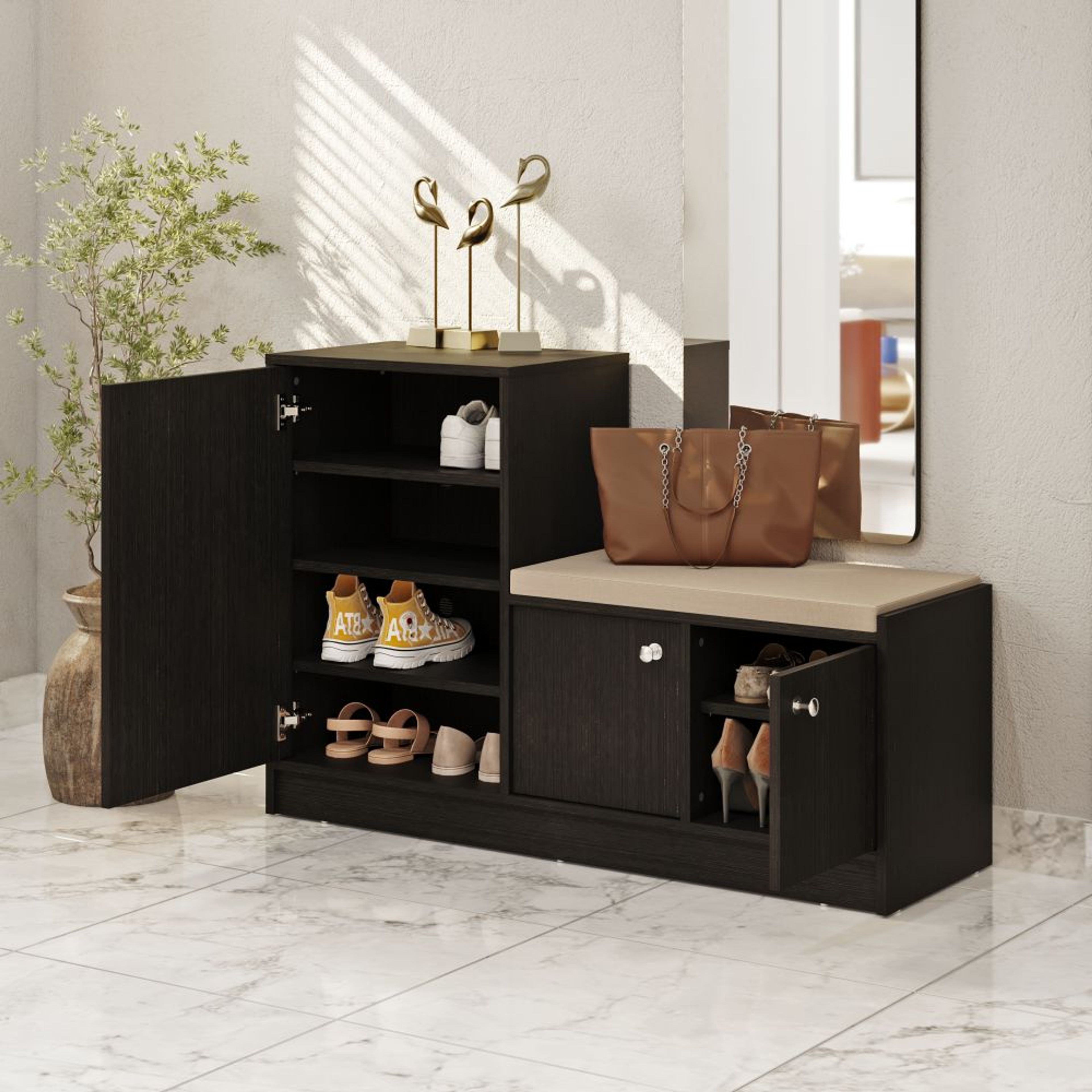 Wakefit Nervia Shoe Rack (Wenge)