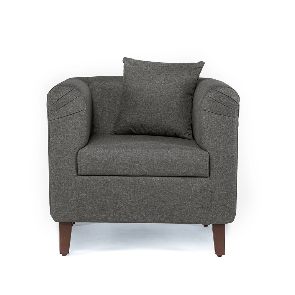Wakefit Miami Sofa - 1 Seater - Omega Grey