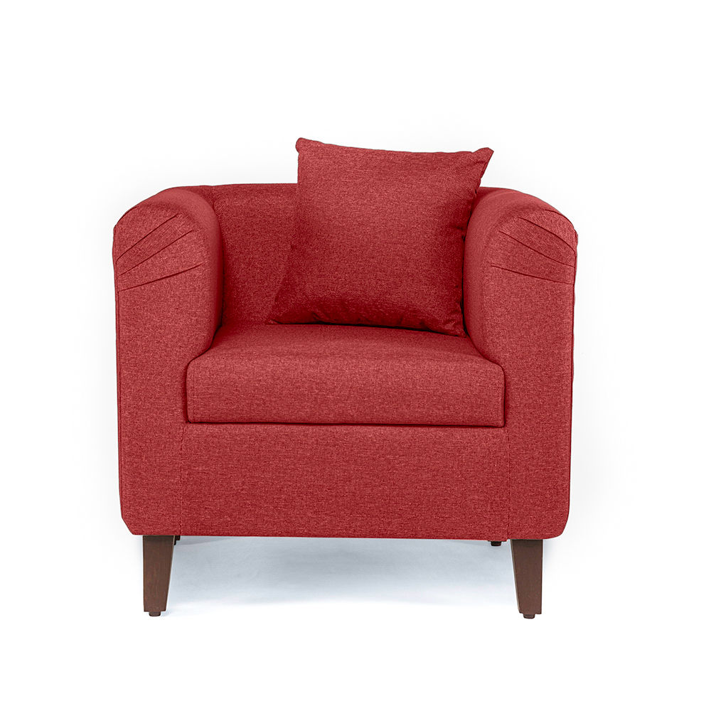 Wakefit Miami Sofa - 1 Seater - Omega Red