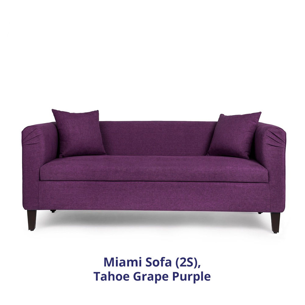 Wakefit Miami Sofa - 2 Seater - Grape Purple