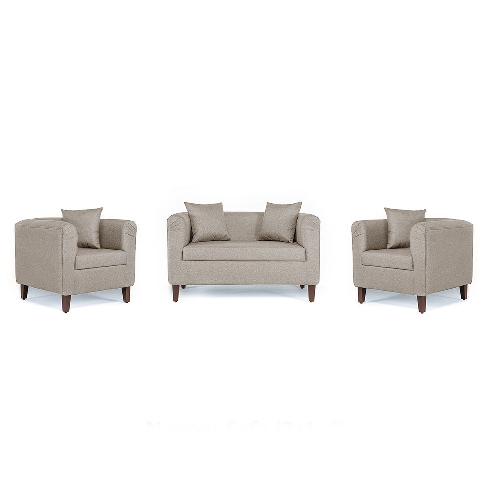 Wakefit Miami Sofa - 2+1+1 Seater - Omega Pearl
