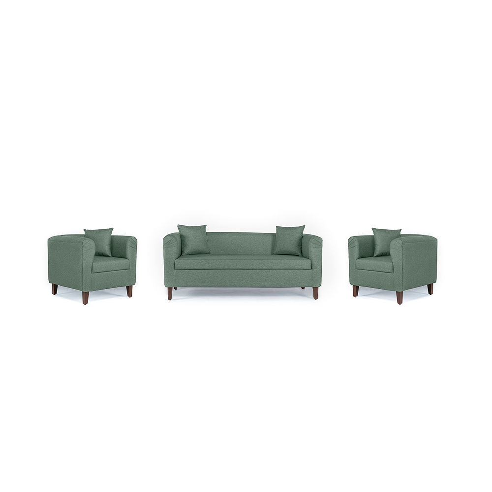 Wakefit Miami Sofa - 3+1+1 Seater - Omega Green