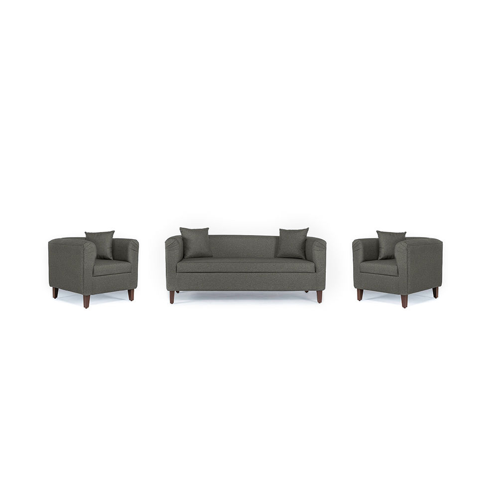 Wakefit Miami Sofa - 3+1+1 Seater - Omega Grey