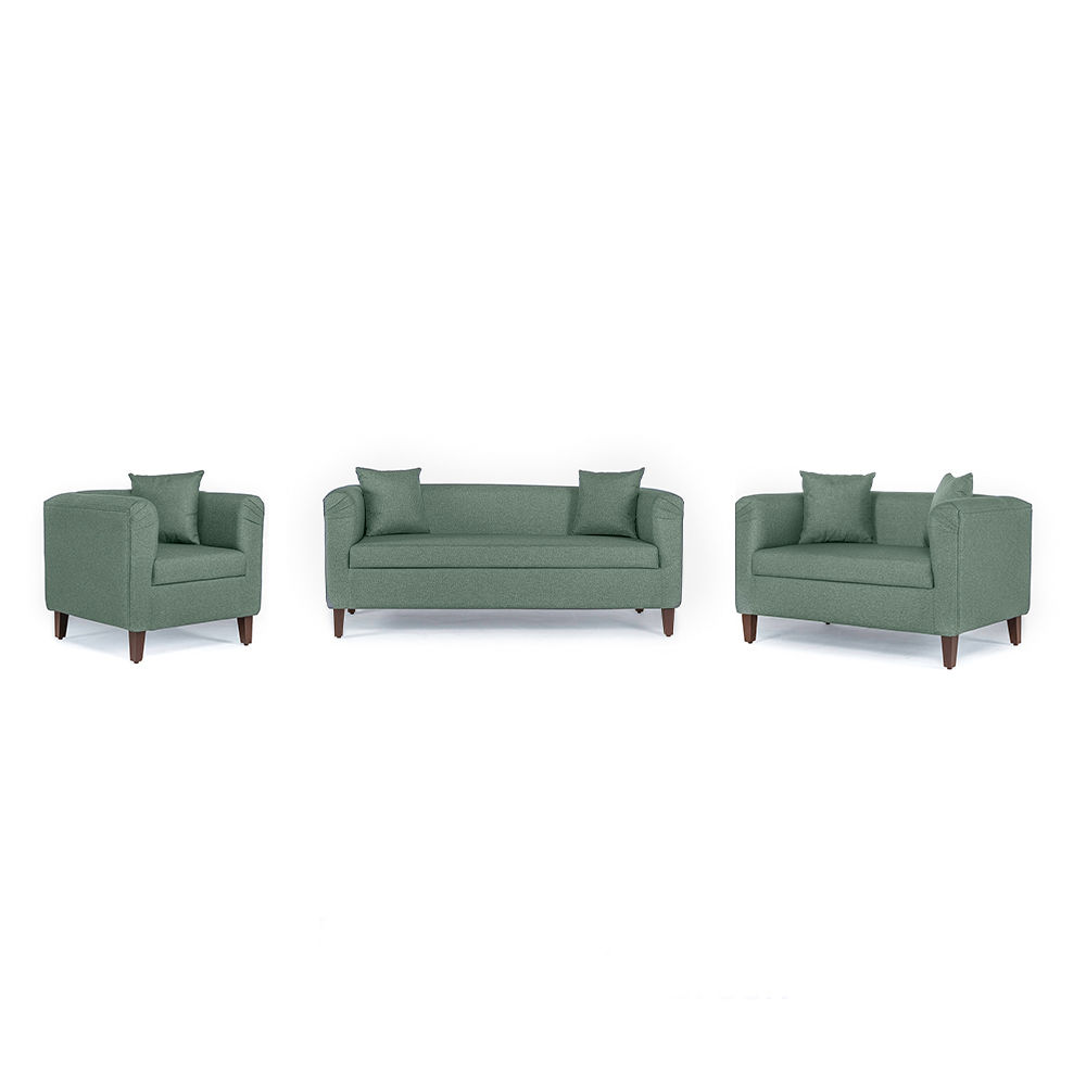 Wakefit Miami Sofa - 3+2+1 Seater - Omega Green