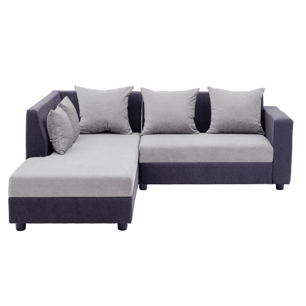 Wakefit Skiver L Shape 5 Seater Sofa Set (2 Seater + Left Aligned Chaise)