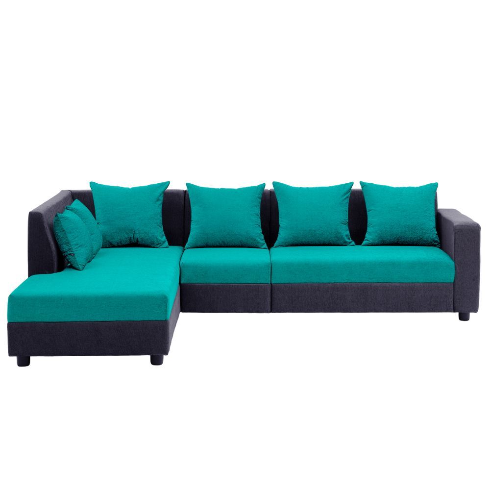 Wakefit Skiver L Shape 6 Seater Sofa Set (3 Seater + Left Aligned Chaise)