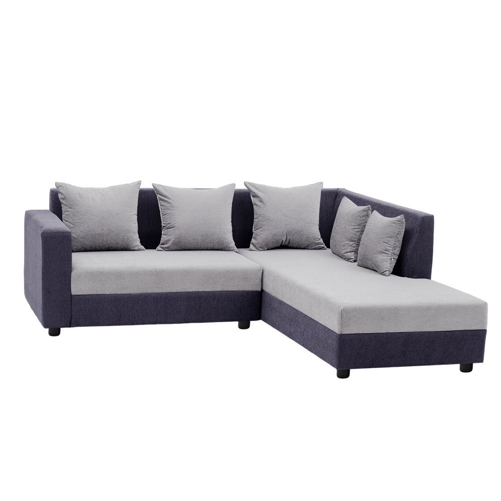 Wakefit Skiver L Shape 5 Seater Sofa Set (2 Seater + Right Aligned Chaise)