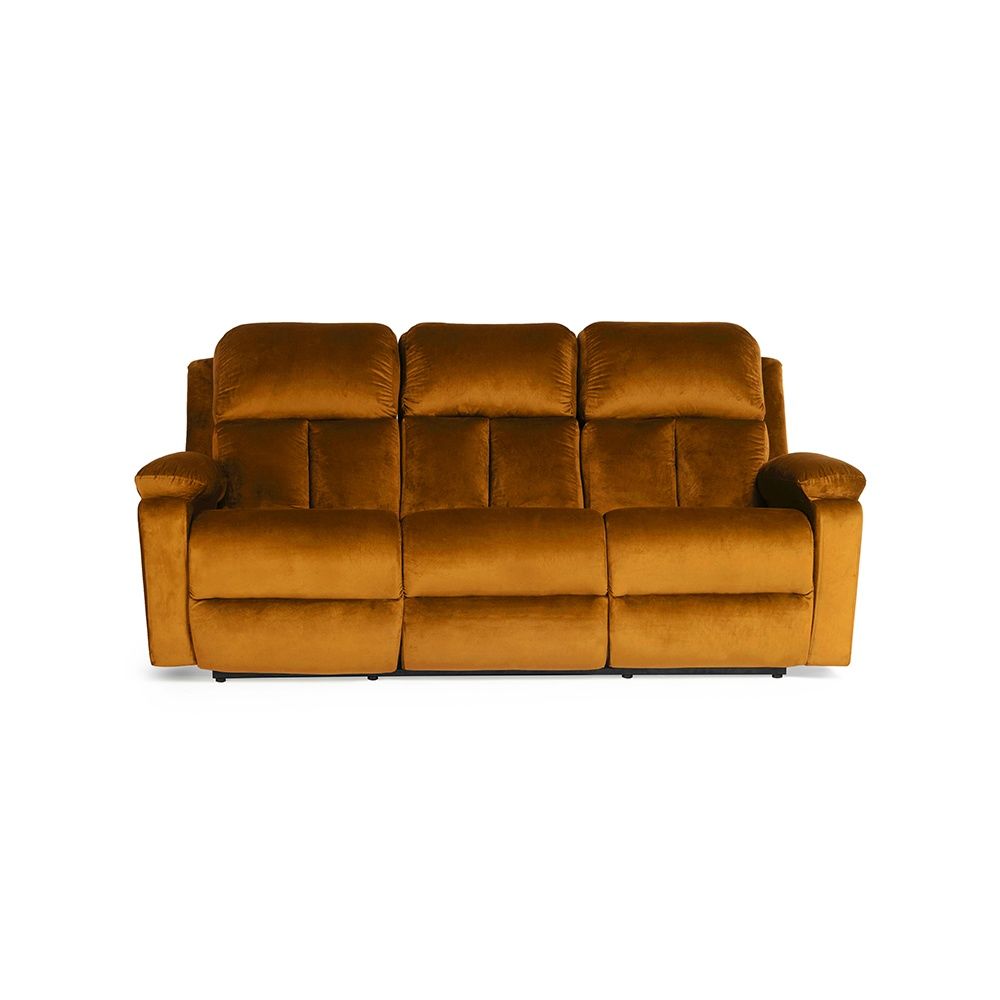 Wakefit Stargazer Recliner - 3 Seater - Velvet Amber