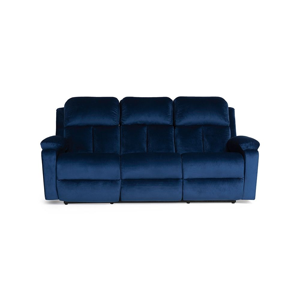 Wakefit Stargazer Recliner - 3 Seater - Velvet Blue