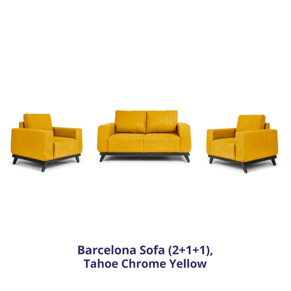 Wakefit Barcelona Sofa Set (2+1+1)