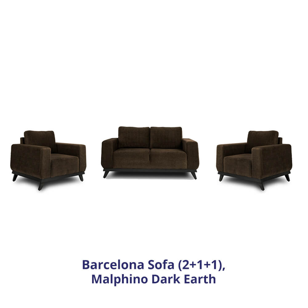Wakefit Barcelona Sofa Set (2+1+1)