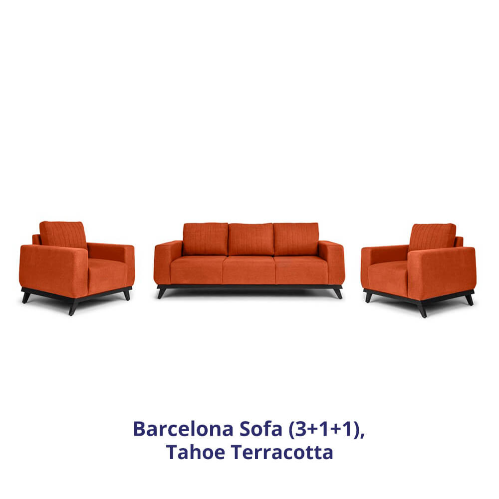Wakefit Barcelona Sofa Set (3+1+1)