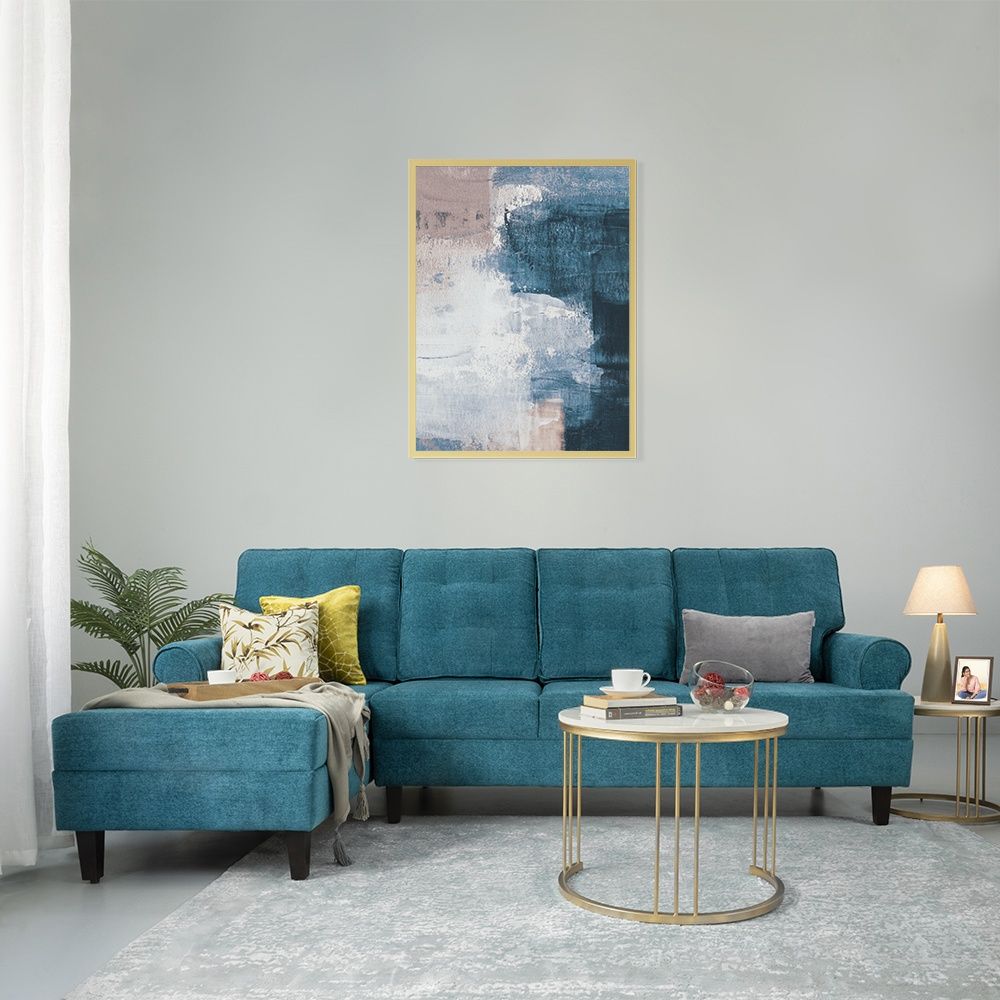 Wakefit Dreamer L Shape Sofa Set (3 Seater + Left Aligned Chaise)