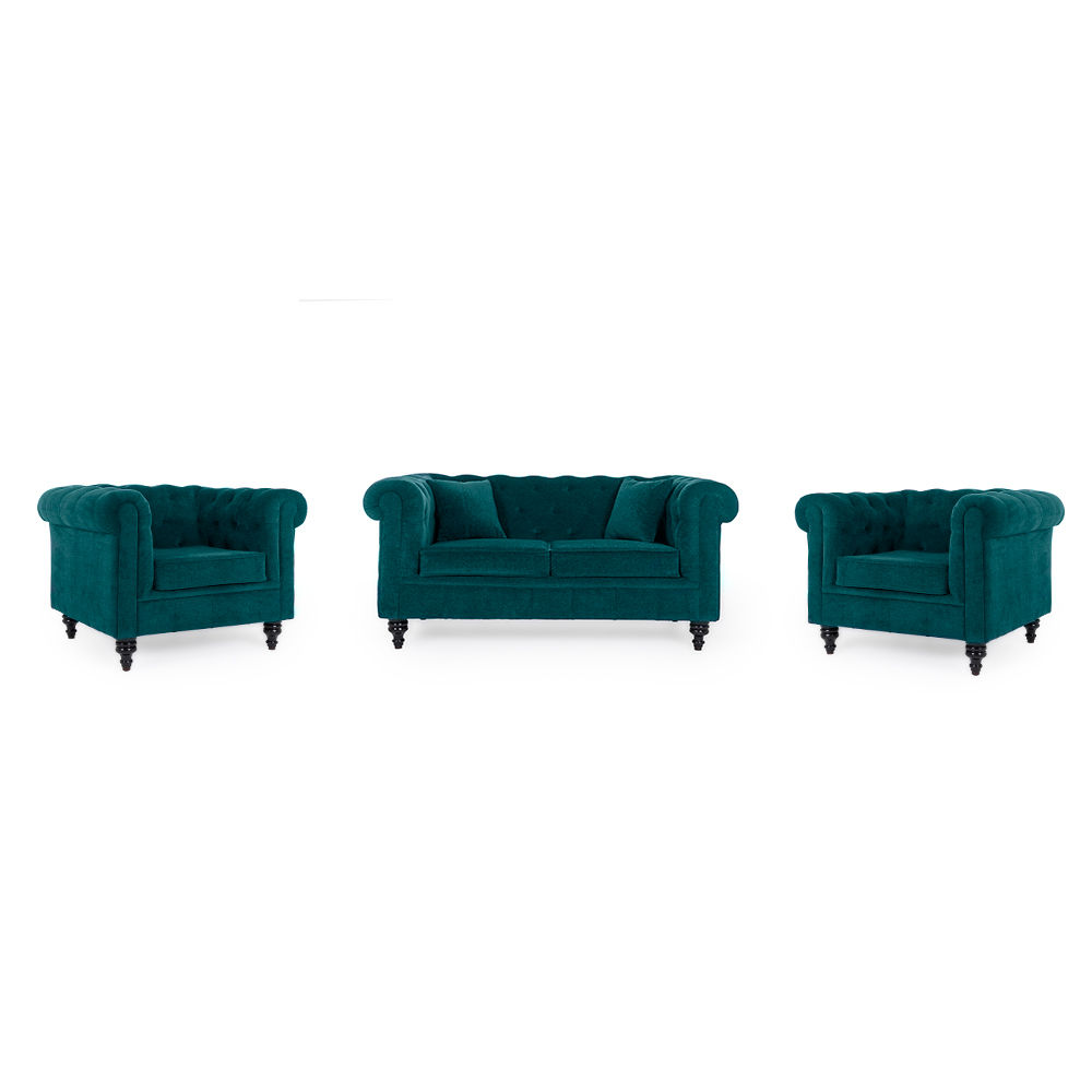 Wakefit Havana Sofa Set (2+1+1) Malibu Green