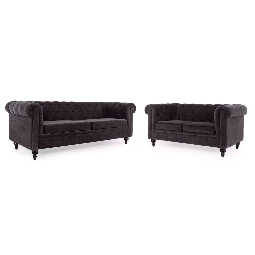 Wakefit Havana Sofa Set (3+2) Smoke Grey