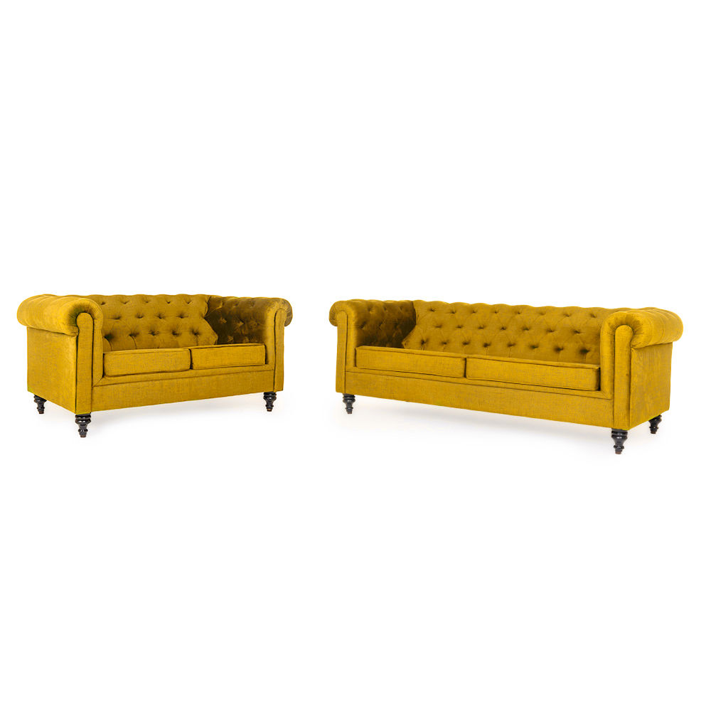 Wakefit Havana Sofa Set (3+2) Reflection Yellow