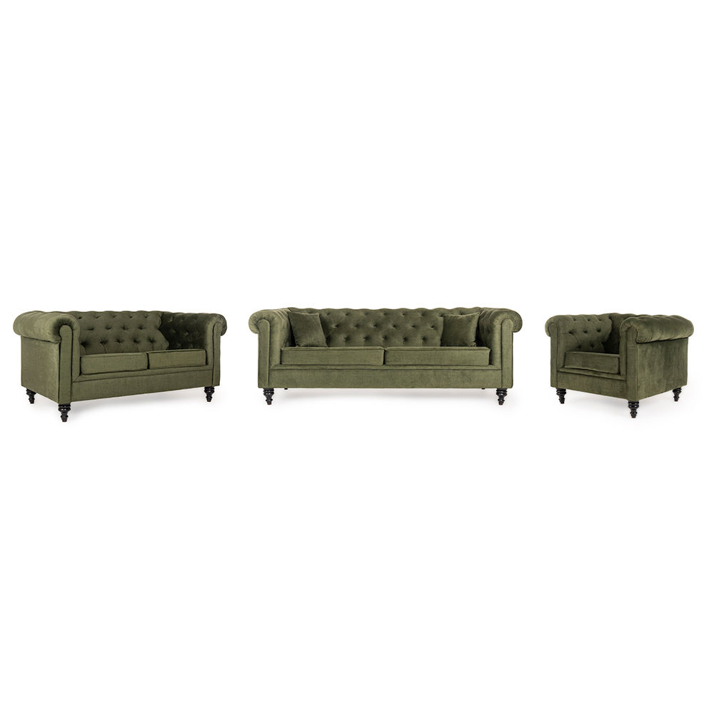 Wakefit Havana Sofa Set (3+2+1) Reflection Green