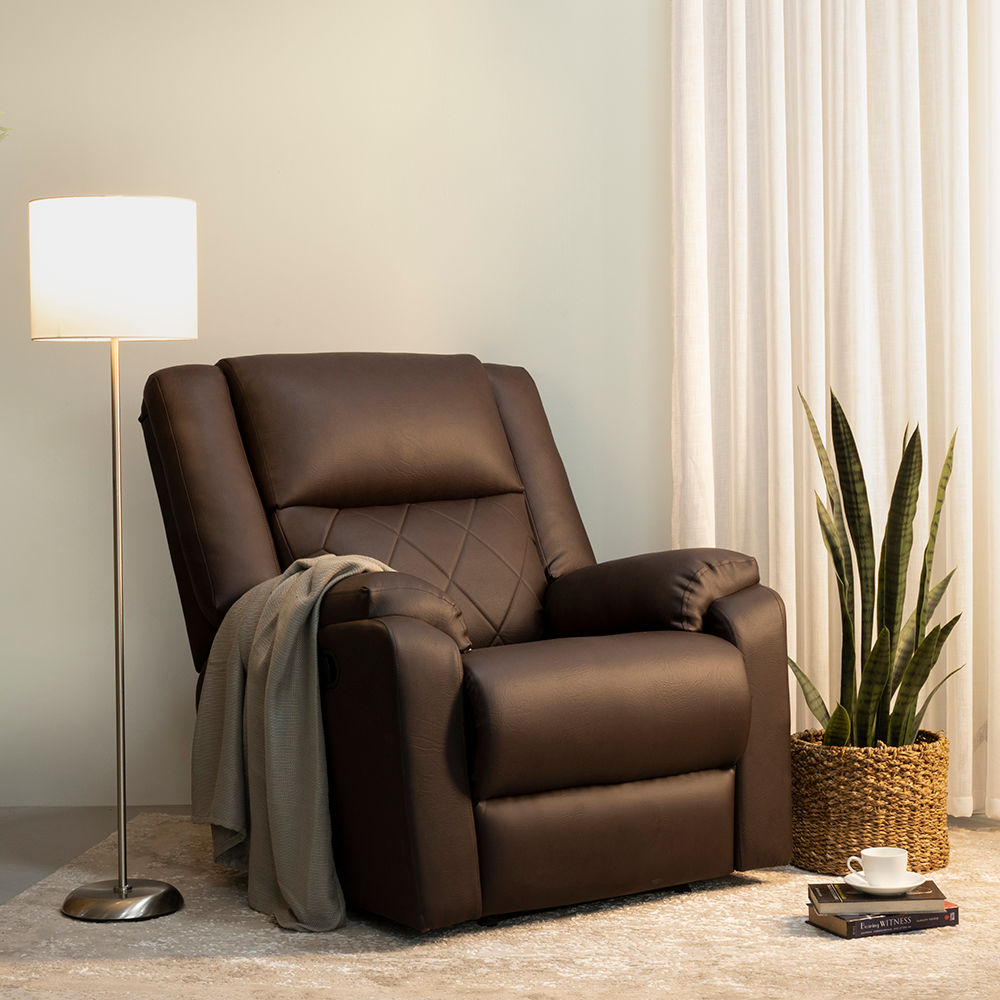 Wakefit Empress Recliner - 1 Seater - Dark Fantasy