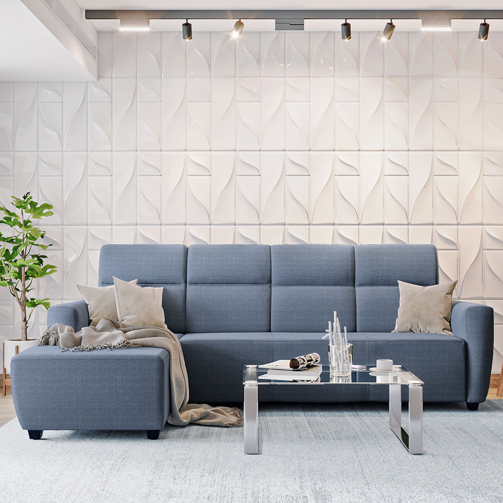 Wakefit Belize L Shape Sofa Set (3 Seater + Left Aligned Chaise)