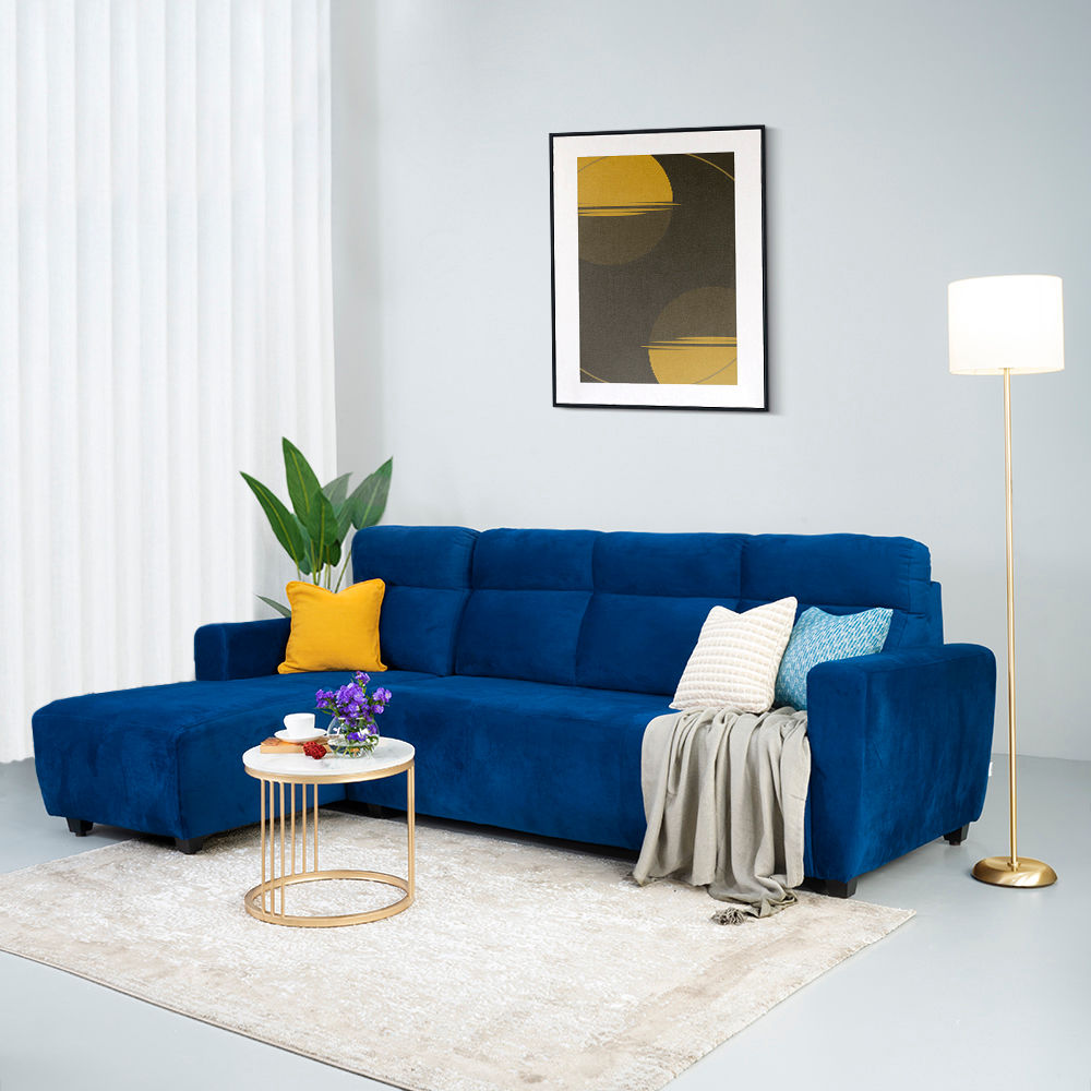 Wakefit Belize L Shape Sofa Set (3 Seater + Left Aligned Chaise)