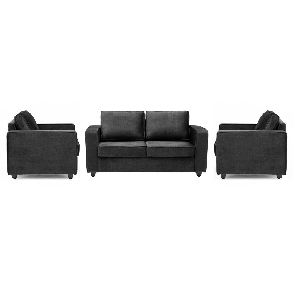 Wakefit Napper Plus Sofa Set - (2+1+1) Vogue Graphite