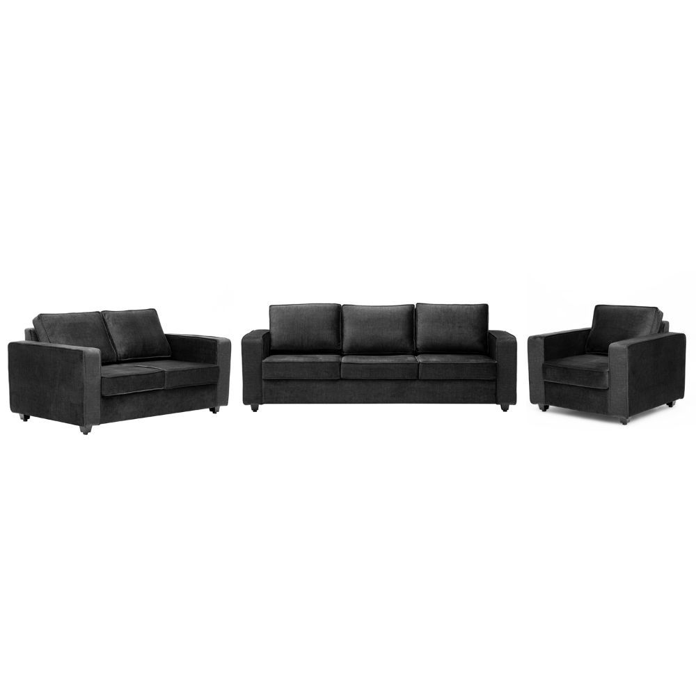 Wakefit Napper Plus Sofa Set - (3+2+1) Vogue Graphite