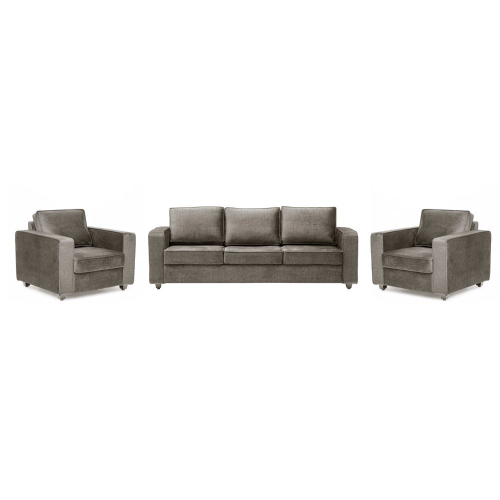 Wakefit Napper Plus Sofa Set - (3+1+1) Vogue Taupe