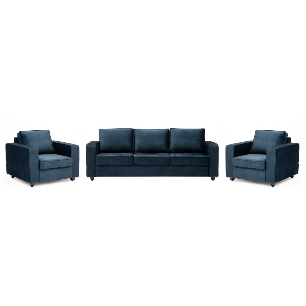 Wakefit Napper Plus Sofa Set - (3+1+1) Vogue Deep Ocean
