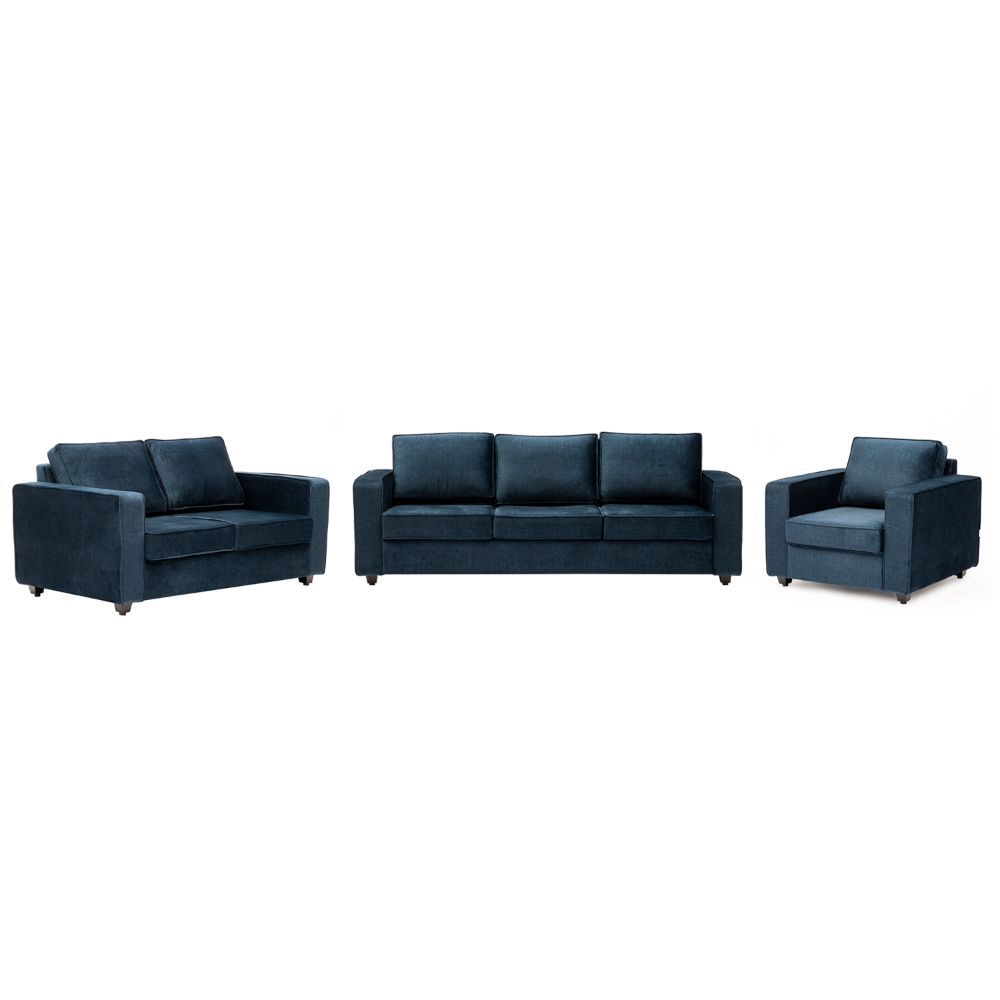 Wakefit Napper Plus Sofa Set - (3+2+1) Vogue Deep Ocean