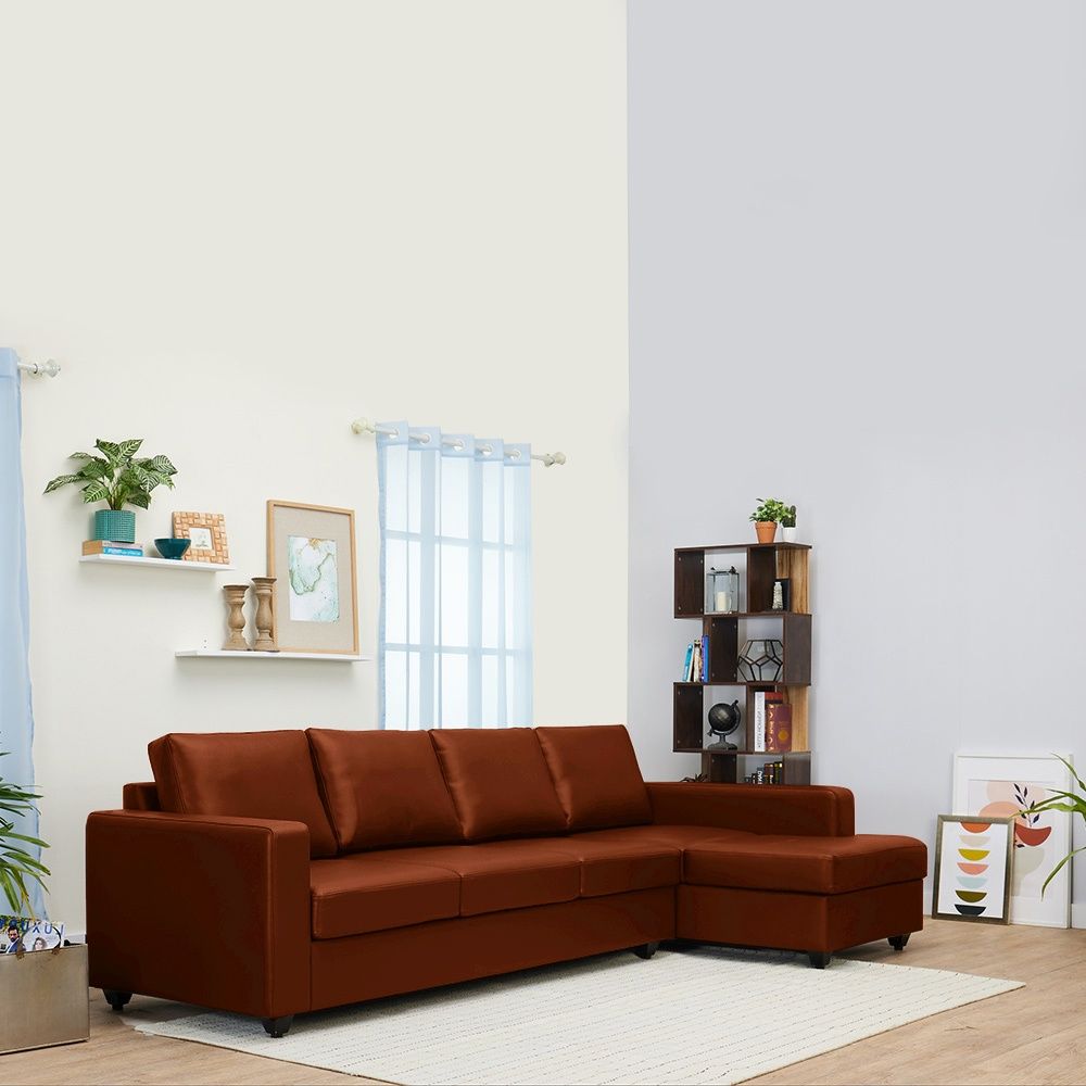 Wakefit Napper L Shape Sofa Set (3 Seater + Left Aligned Chaise)