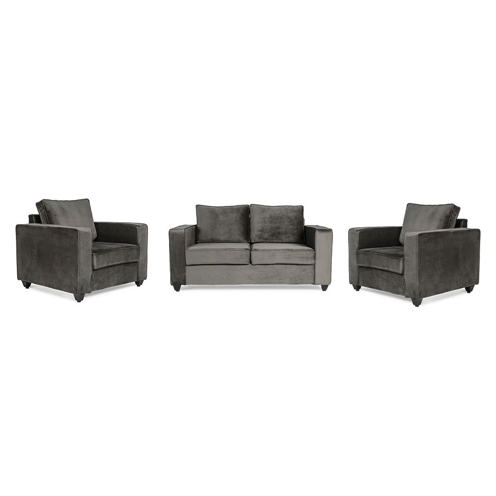 Wakefit Napper Sofa Set - (2+1+1) - Velvet Tuscan Tan
