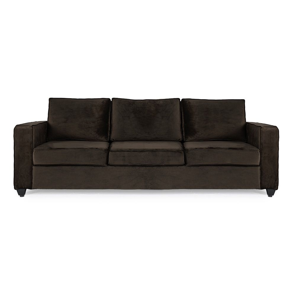 Wakefit Napper Sofa - Three Seater - Velvet Stone